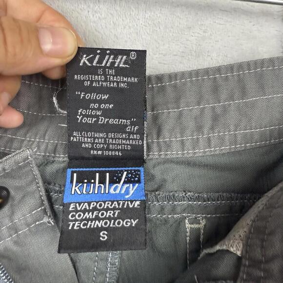KUHL KühlDry Evaporative Comfort Hiking Shorts Gray Size S Outdoor Adventure 5” - Picture 4 of 12